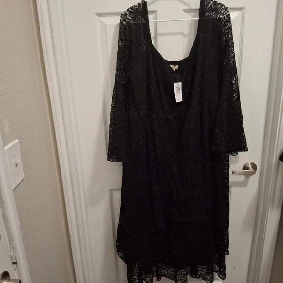 NEW Torrid Festi Festival Black Lace Tiered Maxi Dress Plus Size 3 3X - Picture 1 of 8